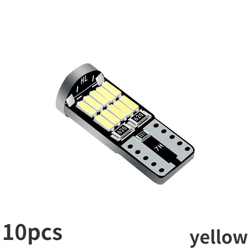 10Pcs Super Bright LED Bulb T10 26SMD 4014 Chip Car Interior Light 12V Long Lasting Car Reading License Plate Light Signal Lamp