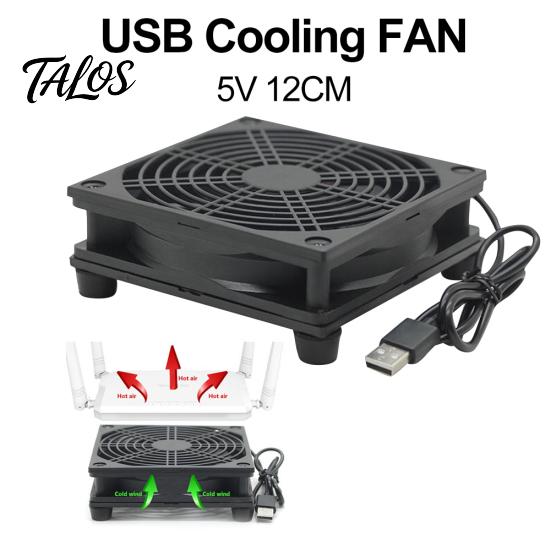 12cm 5V USB napájení TV Set-Top Box Router Chladič Chladič Vzduch Chladicí Ventilátor