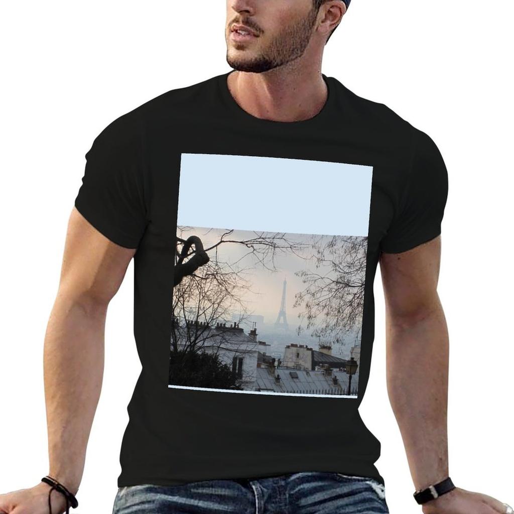 Paris City View From Montmartre Tshirt Moisture Control Sports Tee