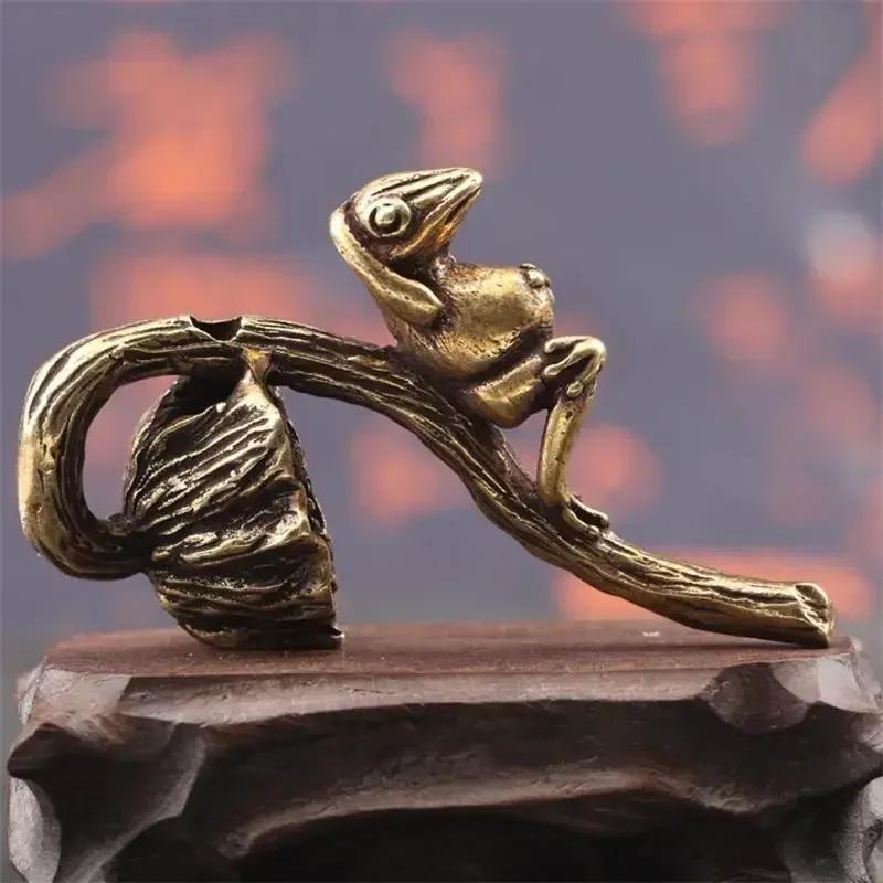 

Новая креативная форма, ручная работа, домашний декор, ретро латунные украшения в виде семян лотоса, миниатюрные животные, чайный питомец, аромалампа, подарки B