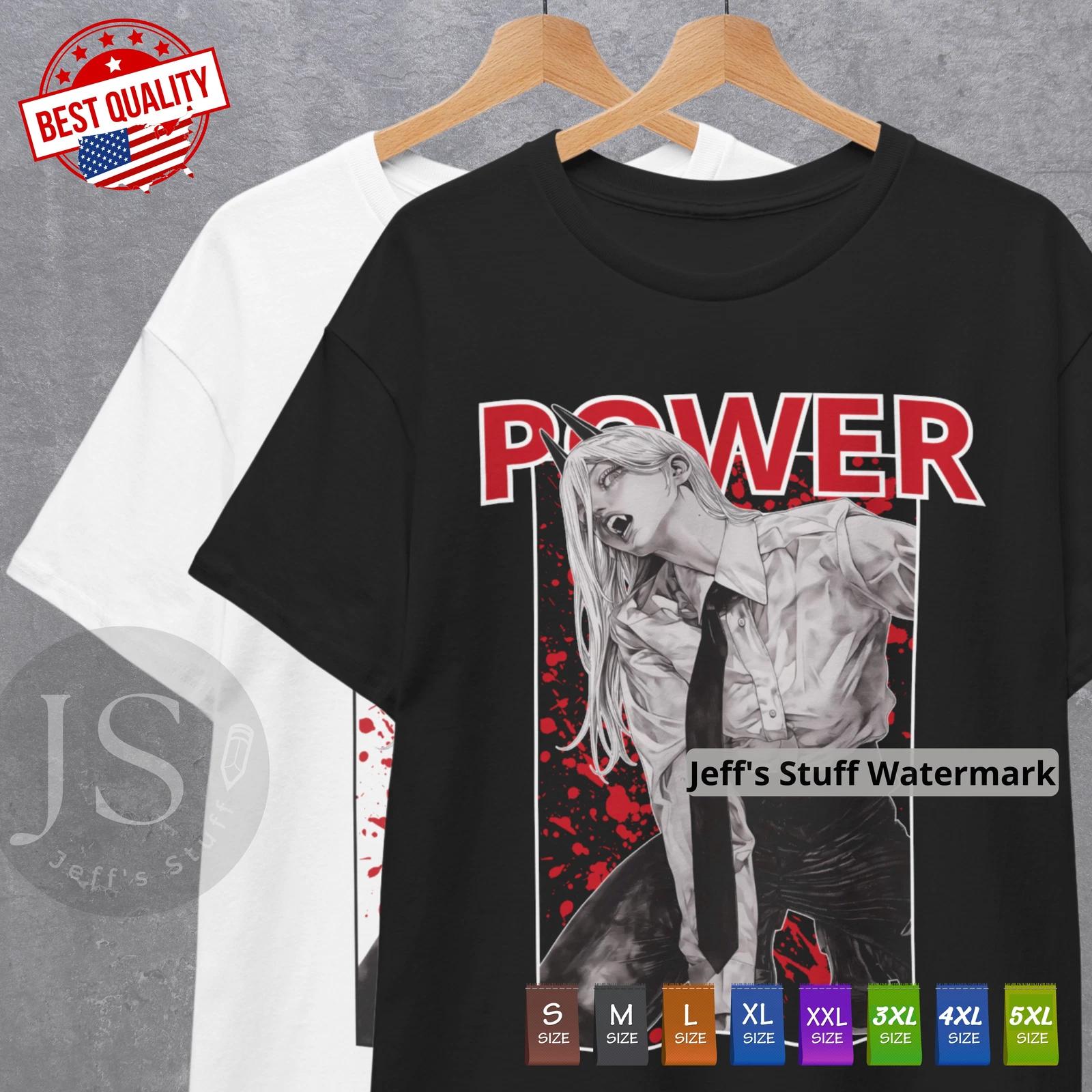 Waifu Power Girl T Shirt Chainsaw Man Anime Clothing Manga Cosplay Japanese Tee S