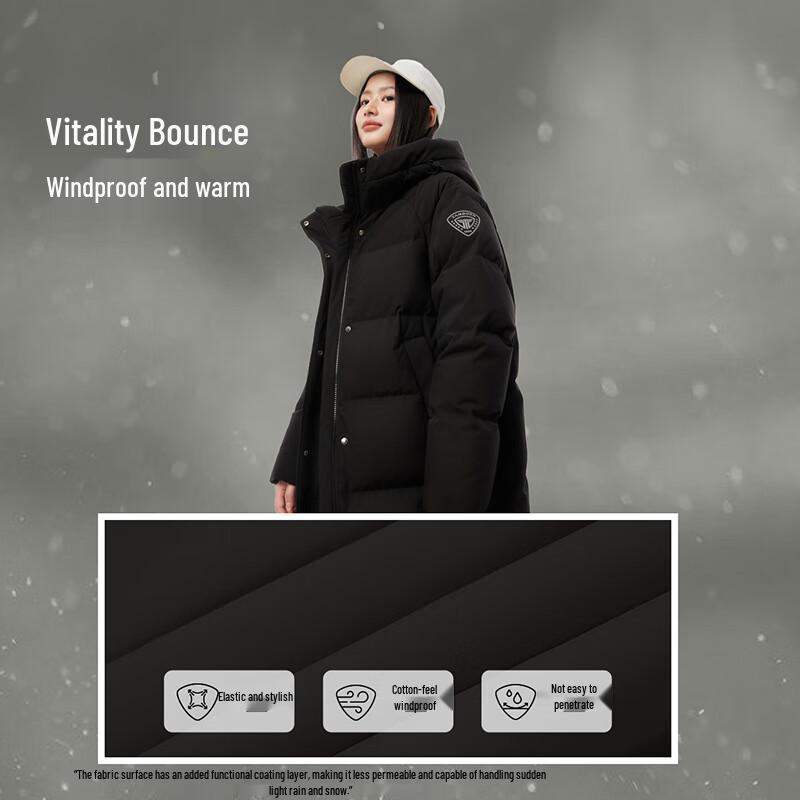 Tanboer Women's Long Hooded Duck Down Puffer Jacket 550768Z