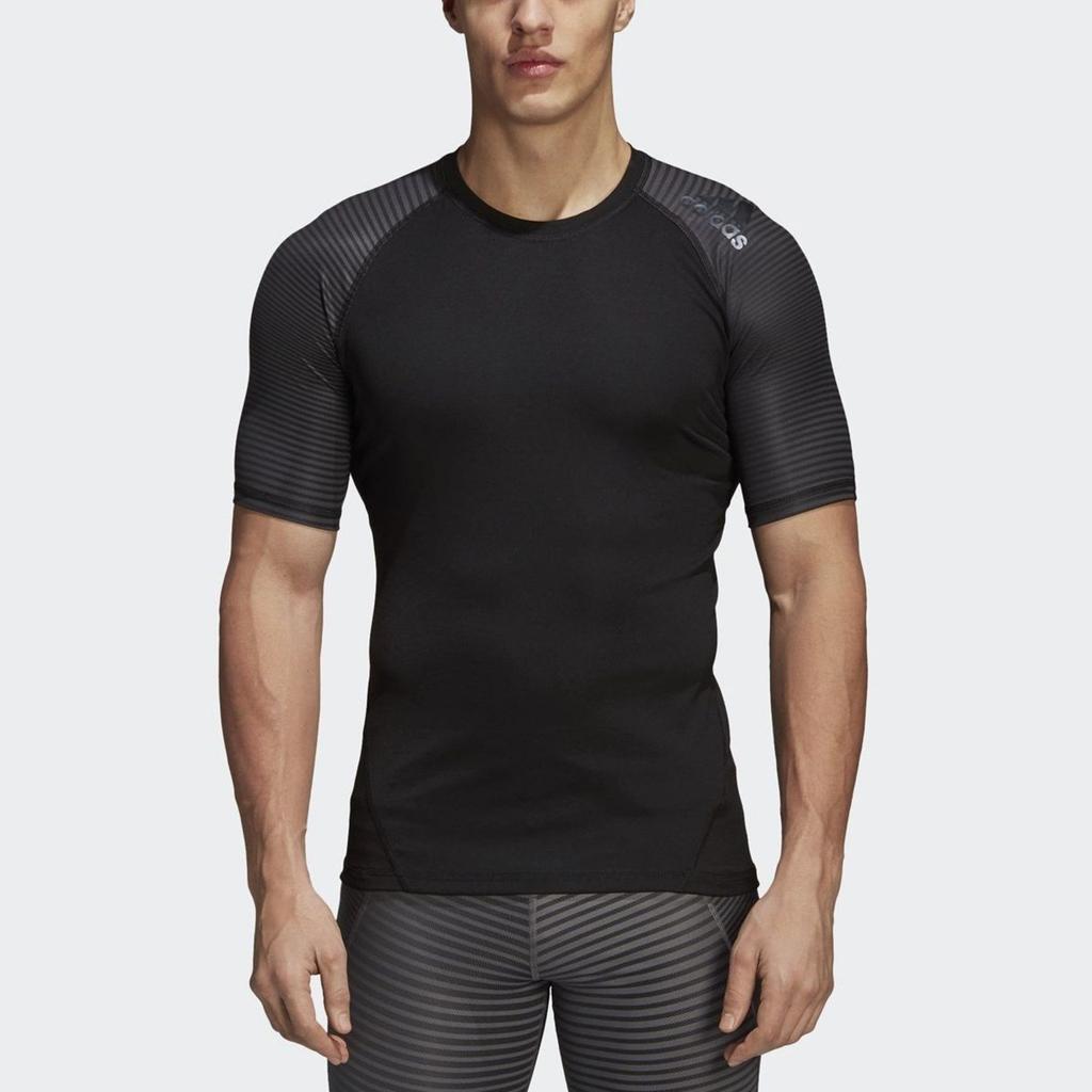 Adidas T Shirts Men's Black Crew Neck Moderate Straight Fit CF7243