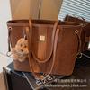 Commuter Retro Large-capacity Bag Women's 2025 New Casual Simple Shoulder Bag Autumn and Winter Portable Tote Bag