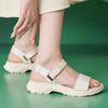 Shoes For Woman Color Blocked Casual Sports Comfortable Thick Soled Oversized Shoe Summer Outdoor Sweat Sandal Women'S Sandals