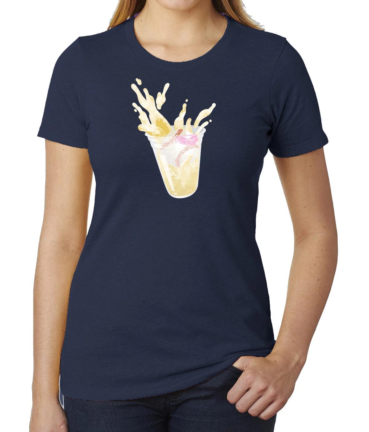 Baseball Beer Splash with lips, SporT-Shirts, Woman s Baseball Shirt 2XL