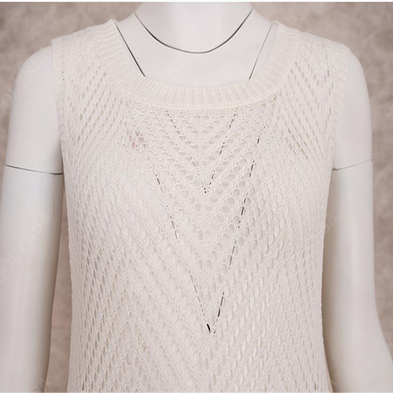 2022 Casual Knit Bikini Cover Up Sexy Recorte Sin mangas Fringe Slim Fit Mini Vestido Verano Mujer Ropa de playa Traje de baño Cubrir Q1398