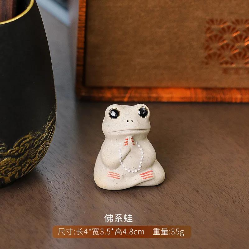 Cute Frog Incense Burner Frogs Tea Pets Ornaments Zen Home Tea Ceremony Accessories Desktop Micro Landscape Decorations Gifts