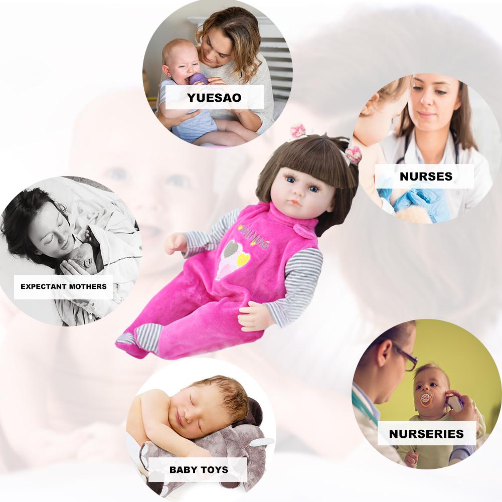 42CM Baby Reborn Doll Toys Simulation Reborn Doll For Girls Sleeping Accompany Doll Realistic Lifelike Soft Toddler Gifts