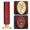 Halloween Seal Cylindrical Red Handle (handle + Brass Seal Head) Fire Lacquer Seal Set Handle Copper Head