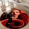 1pc Descendants The Rise of Red1 Design Printed Area Round Carpet for Bedroom Living Room Home Decor Rugs Mat Non Slip Mat Rug for Bedside