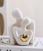 1 Piece Romantic Love Embrace Statue Ornament Pottery Couple Set Bedroom Interior Decoration Valentine's Day Gift