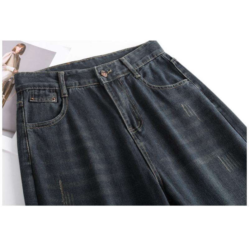 Hong Kong Vintage Harun Jeans Women's New Autumn Loose Thin Radish Pants High Waist Loose Daddy Pants