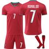 נוער ילדים מבוגרים שם מותאם אישית ערכות כדורגל מונדיאל פיפ"א 2026 פורטוגל בית #7 רונאלדו סט גופיית אימון עם גרביים