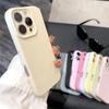 Luxe Mat Zacht Siliconen TPU Hoesje voor iPhone 16 15 14 Plus   11 Pro Max Eenvoudige Solide Rubberen Snoepkleur Schokbestendige Cover