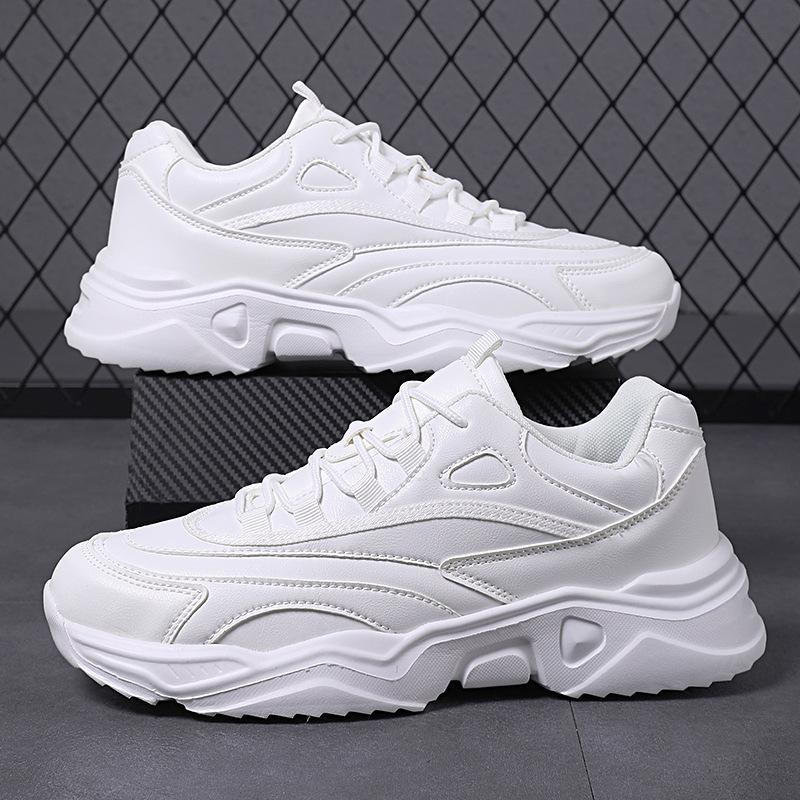 2025 Autumn New White Sneakers New Trendy Shoes Platform-soled Versatile Light Men's Dad Shoes One 2025