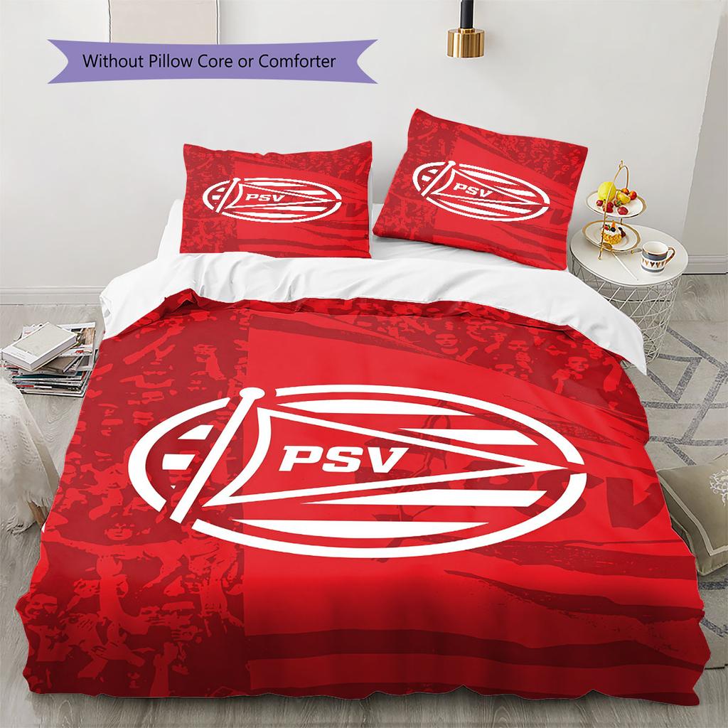 PSV logo Pattern Bedding Home Decoration Birthday Gift ( 1 duvet cover + 2 pillowcase, without core),fan merchandise.