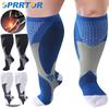 1 Pair Wide Calf Compression Socks For Men Women 20-30Mmhg Extra Plus Size Knee High Support