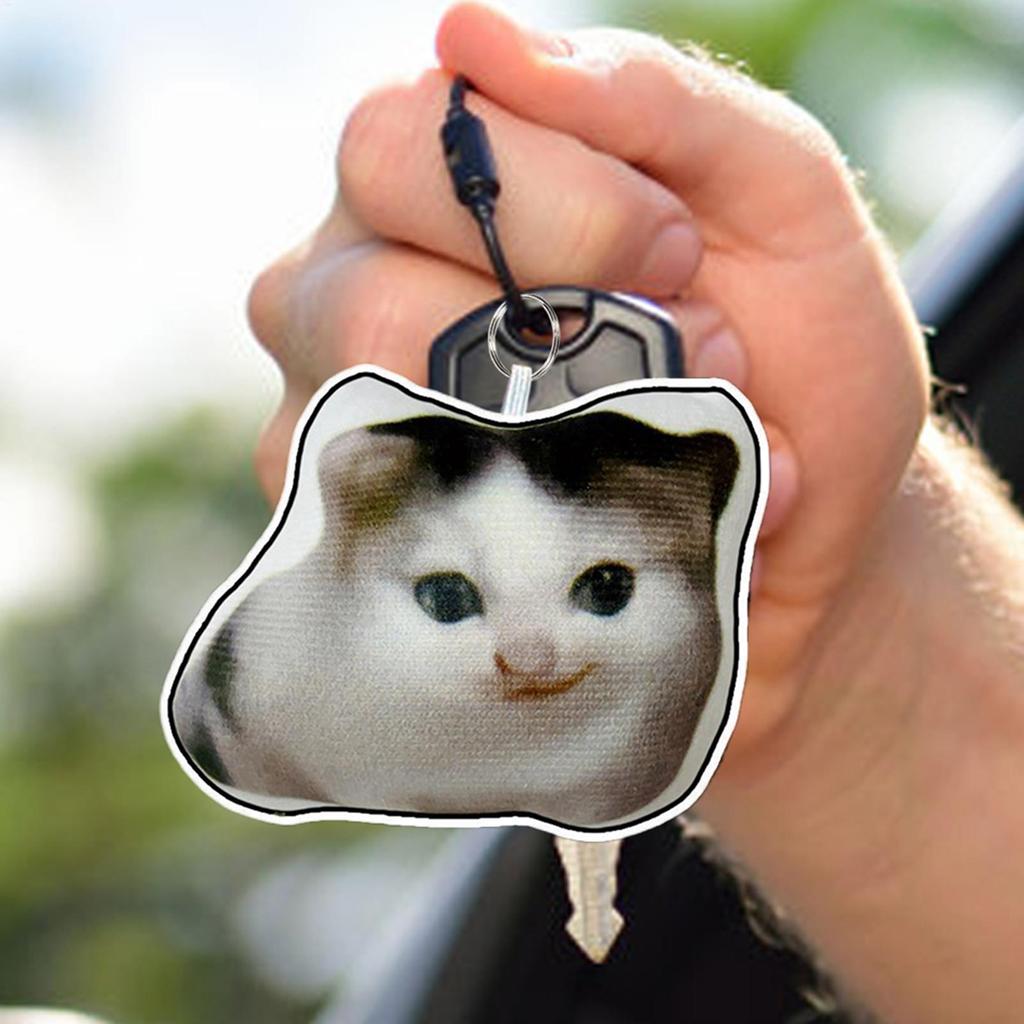 Chaveiro Engraçado Gato Chaveiro Pingente com Som Adorável Mochila Chaveiro Pingente para Meninos Adolescentes Homens Mulheres Meninas e Crianças