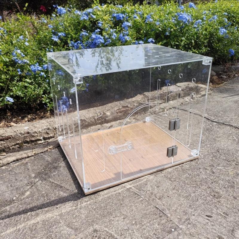 

Transparent Acrylic Cat Cage Indoor Portable Inside House Cat Cage Cheap Small Medium Cats Villa Display Store Pet Supplies