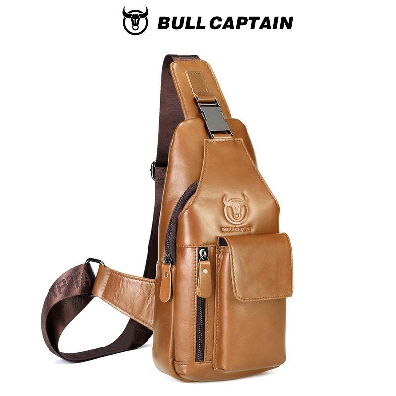 

Новая мужская кожаная нагрудная сумка, высококачественная сумка через плечо, мужская дорожная необходимая сумка кроссбоди, многофункциональные сумки для мобильного телефона светло-коричневого