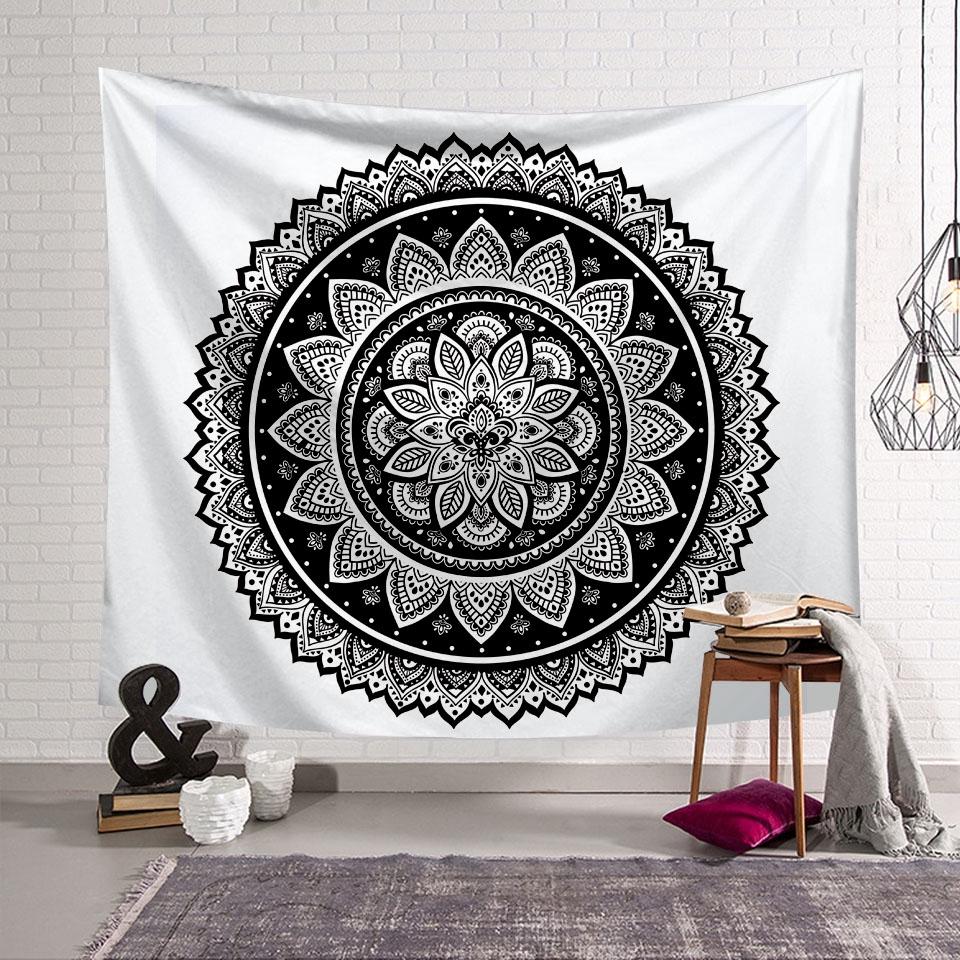 Bedroom Living Room Tapestry Home Decor Elephant Peacock Style Abstract Mandala Digital Tapestry