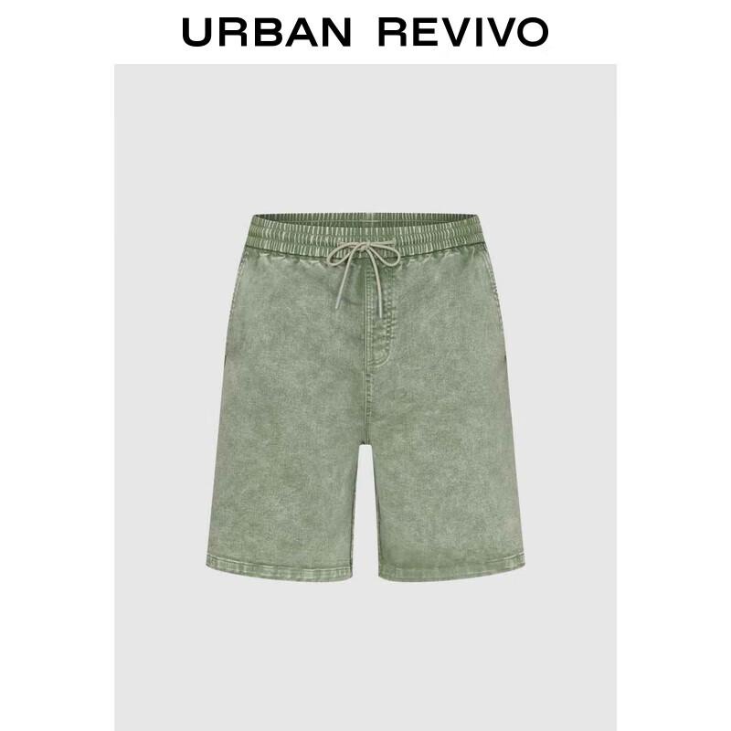 UR 2025 Summer Men s Fashion Casual Washed Drawstring Shorts 30