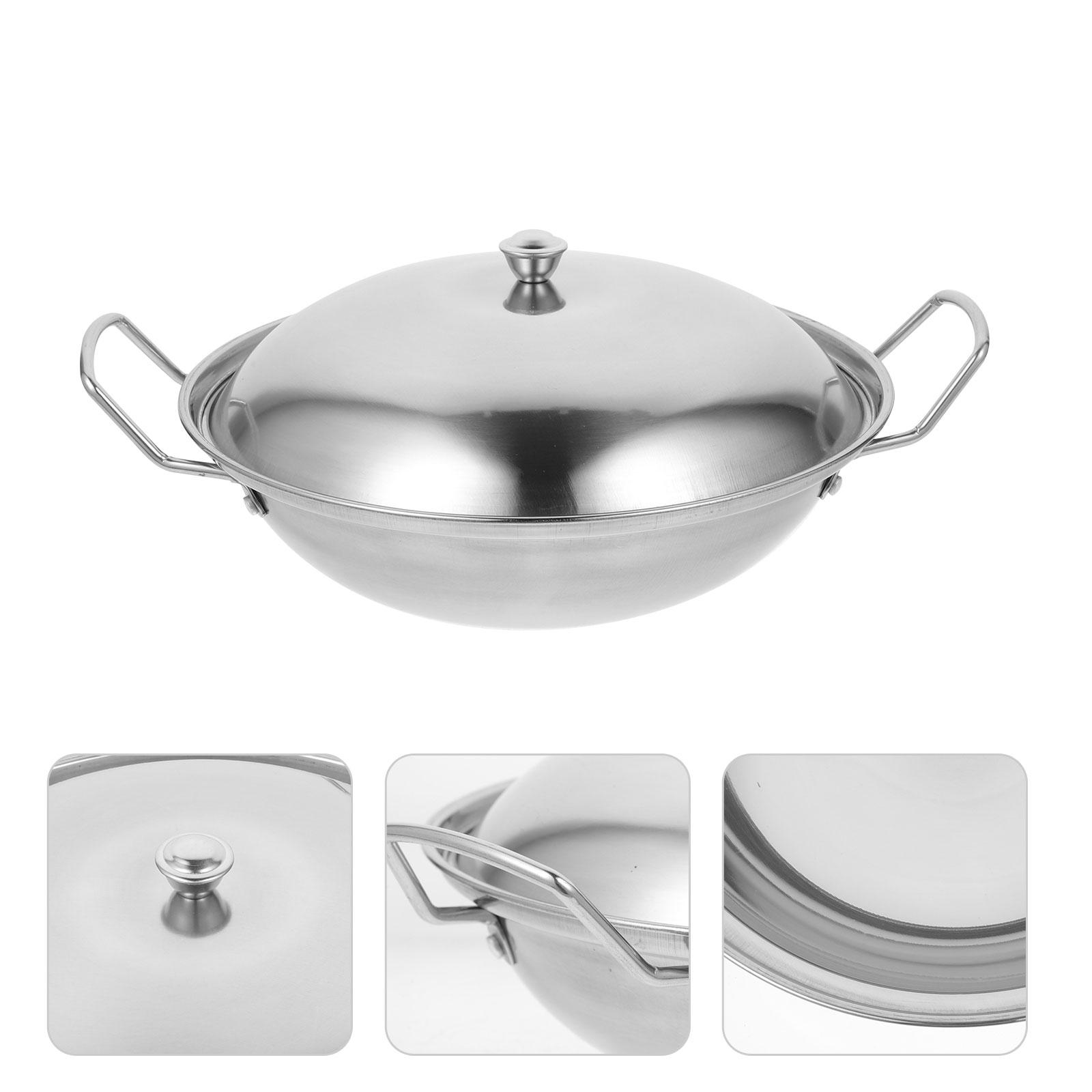 

Woks & Stir-fry Pans Stainless Steel Wok Chinese Wok Chinese Iron Pot Wok Pan Lid Stainless Steel Sauce Pan Lid