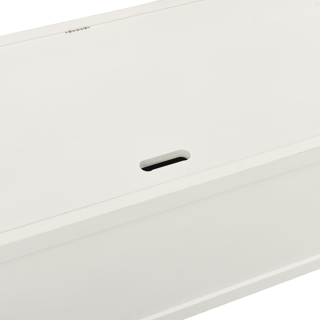 Vidaxl Ławka, Biała, 107X45X75,5 Cm, Lite Drewno Jodłowe