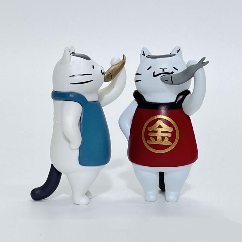 Urocze kotki w pudełkach-niespodziankach, mini figurki kociąt, ozdoby anime, dekoracje z woreczków-niespodzianek z kociego bazaru, świąteczne prezenty dla dzieci.