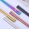 1pairs Stainless Steel Chopsticks Sushi Chopsticks Food Grade Chinese Silver Metal Chopstick Reusable Chop Stick Kitchen Gifts