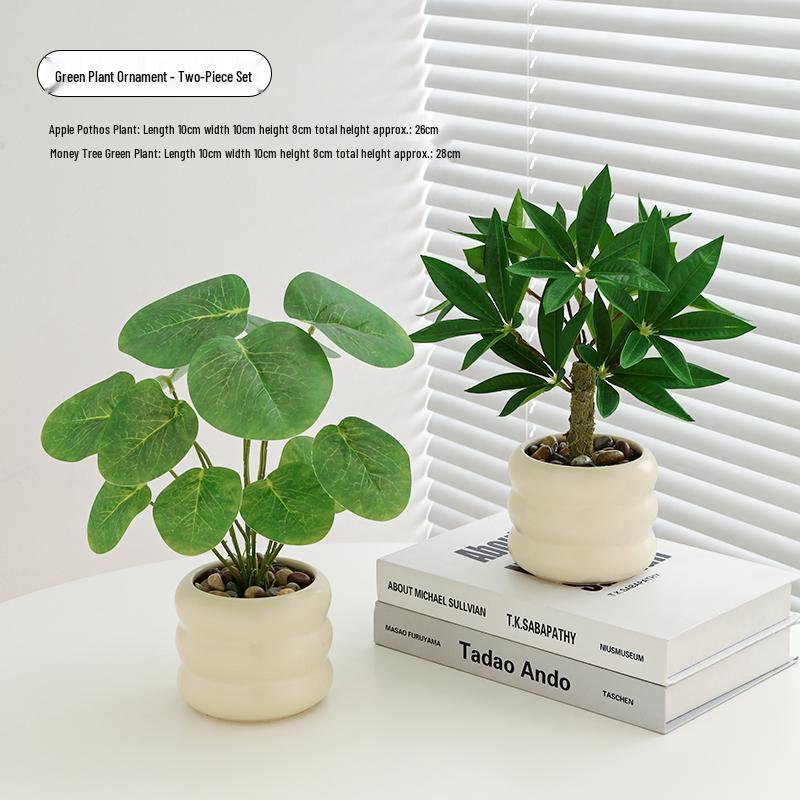 Nordic Indoor Desktop Bonsai: Artificial Green Plants for Office Decoration