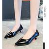 2024 New Women's Boat Shoes Pointed Toe Pumps Kitten Heel Dress Shoes Silver Office Work Shoes for Female Black Spring Autumn