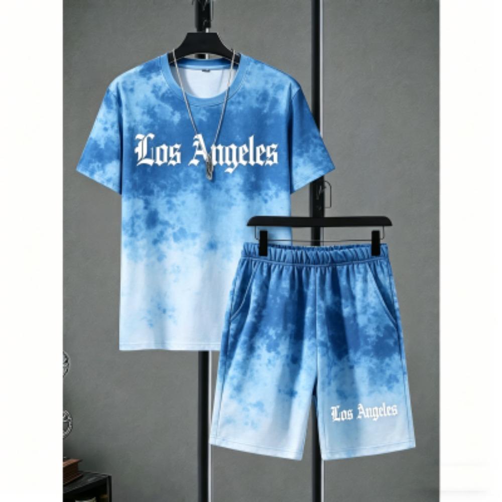 Fashion Men's Set Colorful Tiger Zebra Stripe Printed Men's T-shirt and Shorts 2 Piece Set Summer Casual Outdoor Men's and Women's T-shirt Sets