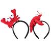SUPVOX Crab Headbands, Lobster Hair Hoops, Cute Hairbands, Hair Ornaments, Costume Accessories, Set of 2, Red