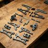 1/16 Scale Car Upgrade Parts Upgraded RC Shock Absorbing Metal Component Set
