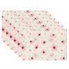 4pcs Cherry Blossom Placemats – Watercolor Pink Floral, Washable Polyester Table Mats for Spring Dining & Home Decor