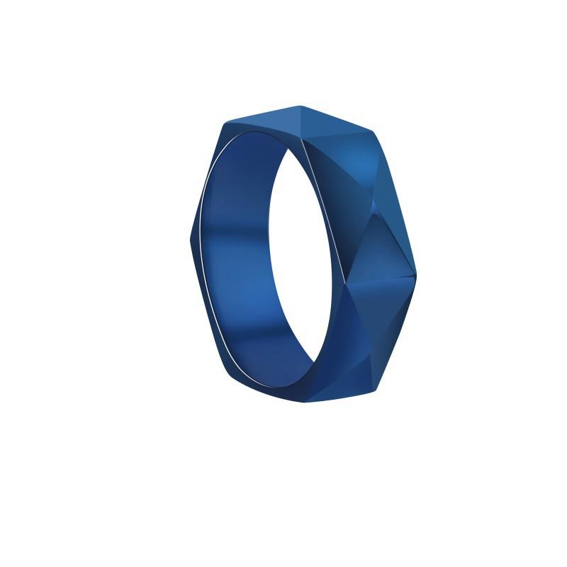Fashion Rhomb Titanium Steel Ring, Men's Simple Hip Hop Trend Stainless Steel Ring, Men's And Women's Rings Jewelry Gift