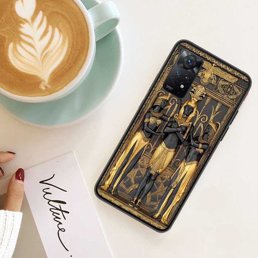 Egypt Pharaoh mural Phone Case For Xiaomi Redmi Note 12 Plus 12S 11 11T Pro 5G 11E 11S 4G 10 10S 9 9S 9T 8 8T 7 6 5 Cover Shell