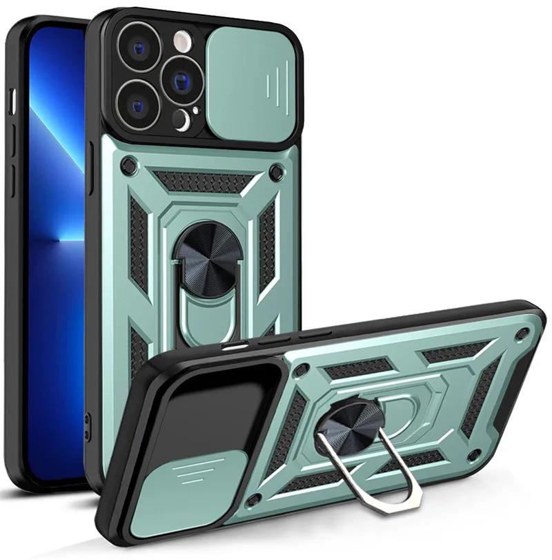 

Military Grade Armor Case For iphone 16 16e 15 Pro Max 14 13 12 11 X XS XR Plus Phone Magnetic Ring Camera Lens Holder Cover For iphoneXR зелений