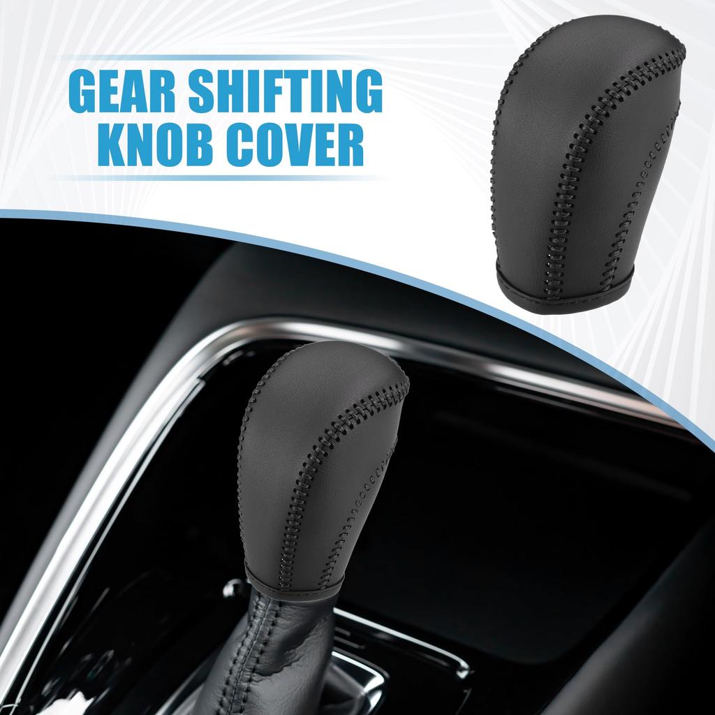 A ABSOPRO Gear Shift Lever Cover for Volkswagen Gen 2018-2022 Automotive Interior Gear Shift Knob Trim Black