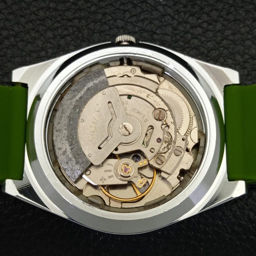 REFURBISHED VINTAGE SEIKO 5 AUTOMATIC JAPAN MENS GREEN DIAL WATCH A435125-2 R122-a435125