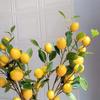 93cm Artificial Lemon Branch High Simulation Vivid Lemon Fruit Fake Plants Flower Photography Props Home Decor
