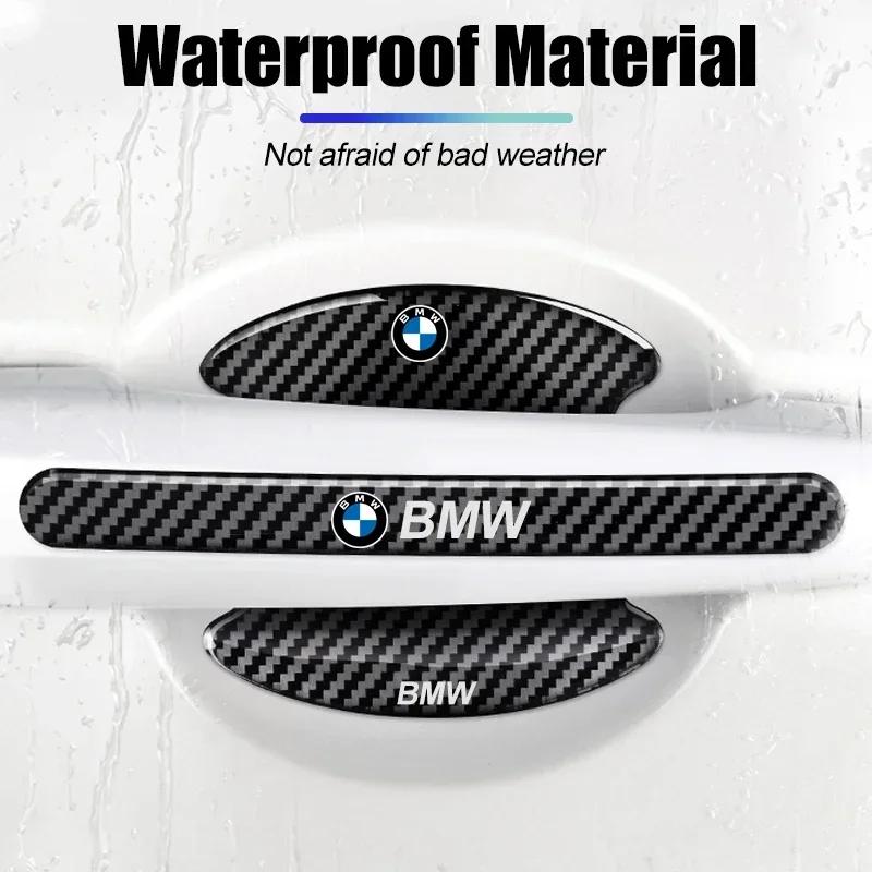 BXJ1 2026 Car Sticker Carbon Fiber Car Door Bowl Handle Protect Stickers For BMW 1 2 3 4 5 6 7 Series X1 X3 X4 X5 X6 X2 X7 F10 F15 F1