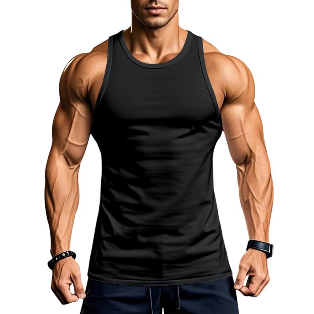 Men'S Slim Fit Casual Sleeveless Base Shirt, Fitness Outdoor Vest