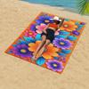 1Pc Oil-Painting Style Large Flower Beach Towel Versatile Holiday Atmosphere Swimming Towel For Home And Beach Use