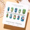 Green Christmas 3D Nail Art Stickers: Little Bear, Gingerbread Man, Santa Claus, Bell, Cat Eye Designs