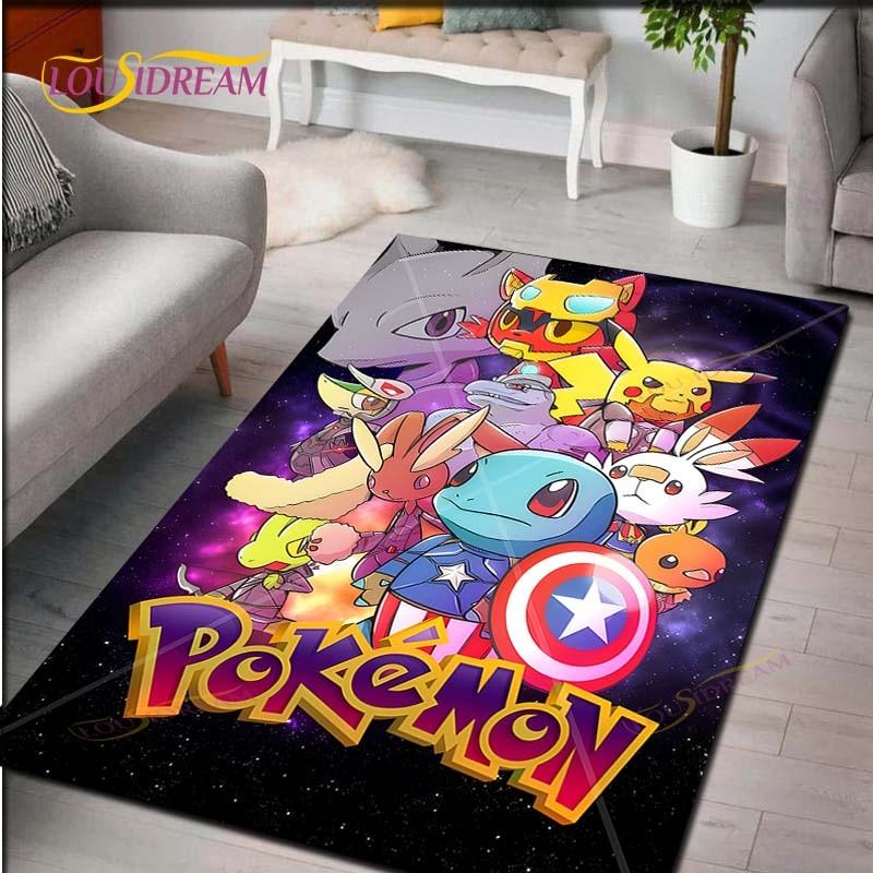 Pokemon Rug Cartoon Carpets Anime Carpet Living Room Tea Table Mats Bedroom Rug Washable Floor Mats Household Area Mat Gift