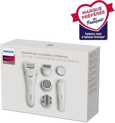 Electric Epilator - Philips - BRE770/92 - 9 Accessories - 2 Speeds - Washable Head