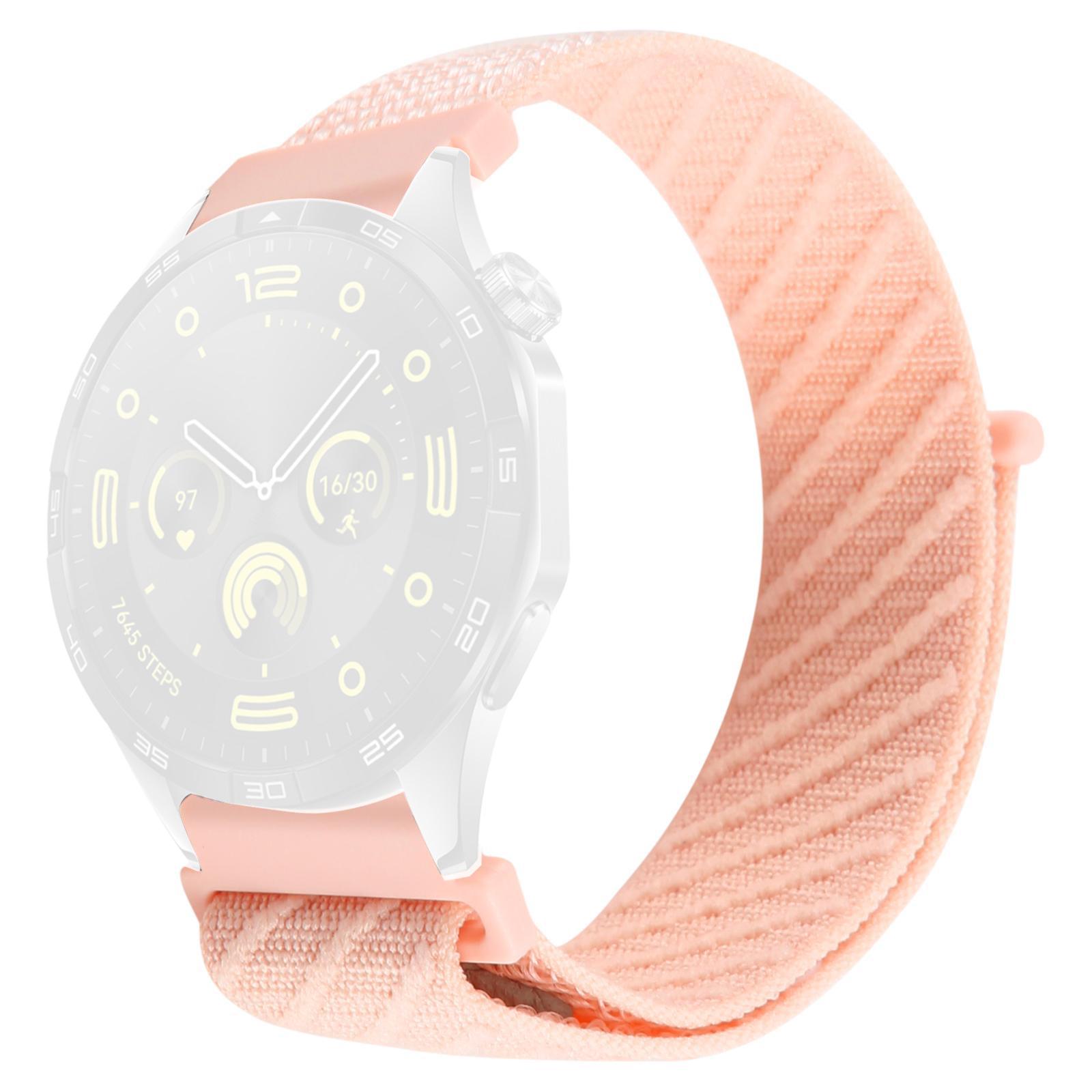 

22мм Ремінець для годинника для Huawei Watch GT 5 Pro 46мм/GT 5 46мм/GT 4 46мм/Watch 4/Samsung Galaxy Watch3 Нейлоновий ремінець-петля Pink